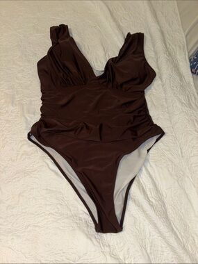 Women’s Brown One-Piece Swimsuit